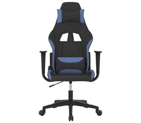 vidaXL gamingstol stof sort og blå