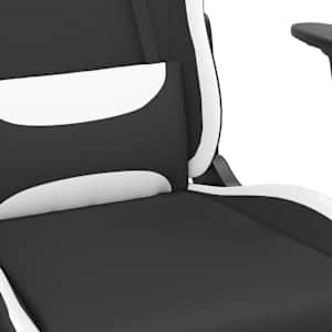 Herní židle černá a bílá textil - obrázek 8