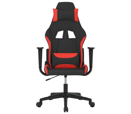 vidaXL gamingstol stof sort og rød