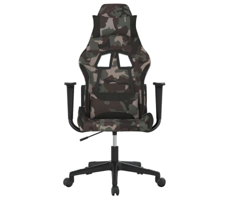 vidaXL Žaidimų kėdė, kamufliažinės ir juodos spalvos, audinys