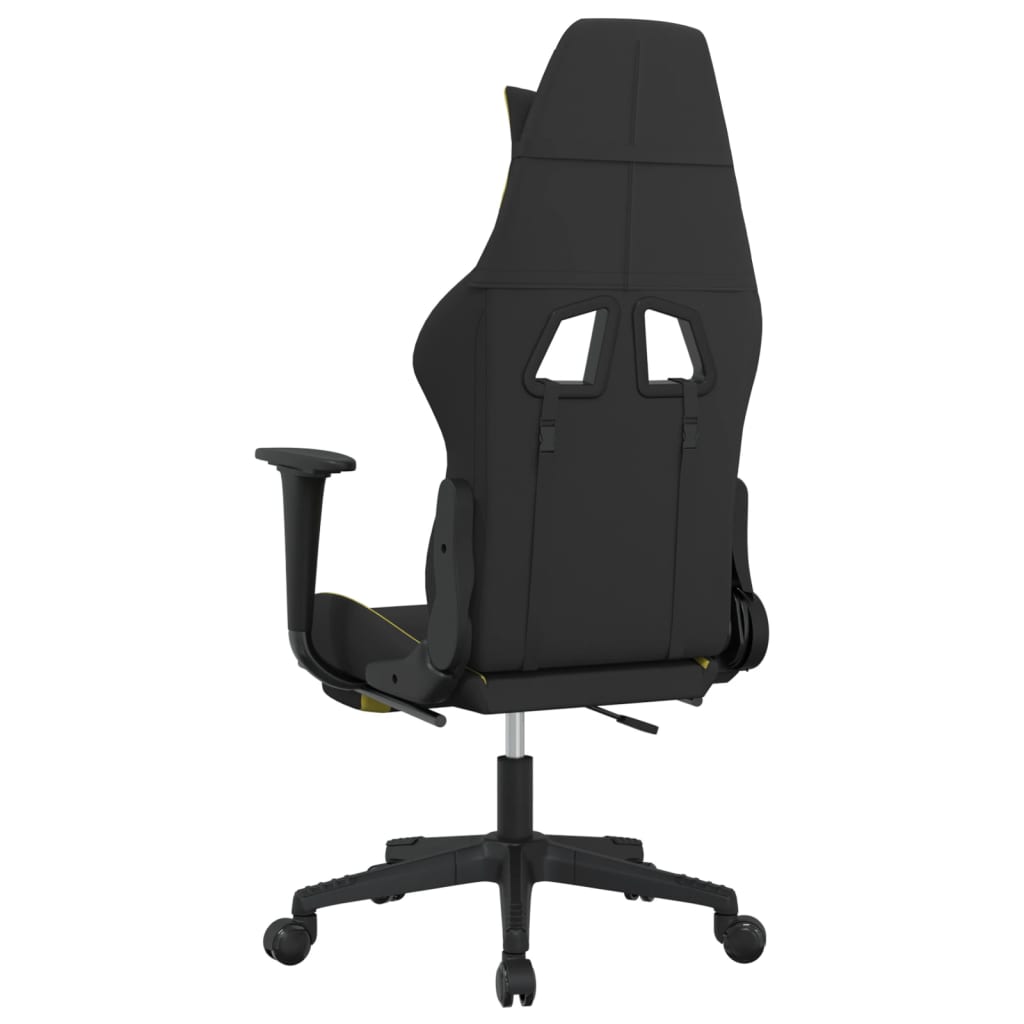 Gaming-Stuhl mit Fußstütze Schwarz und Hellgrün Stoff | Stepinfit.de