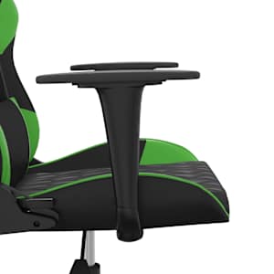 Herní židle černá a zelená umělá kůže - obrázek 9