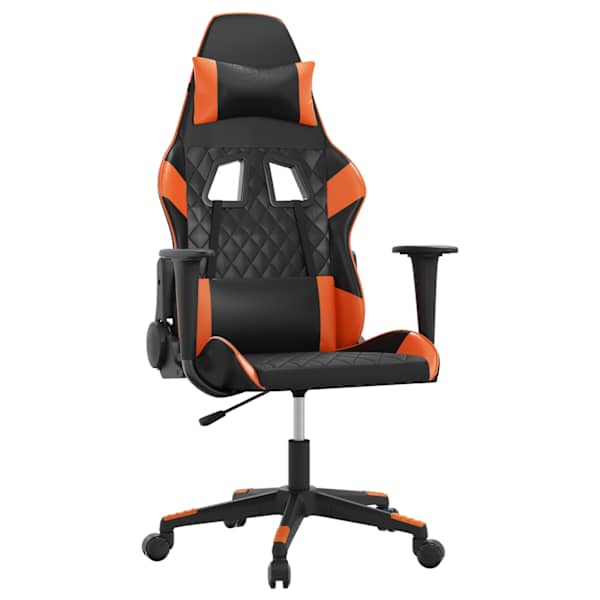 vidaXL m&auml;nguritool, must ja oranž, kunstnahk