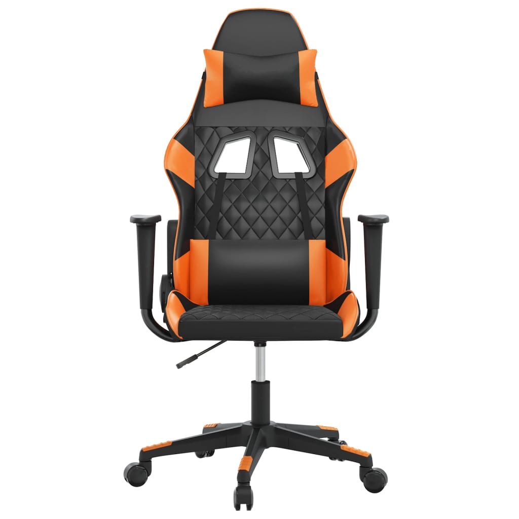 vidaXL Gaming-Stuhl Schwarz und Orange Kunstleder