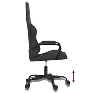 Herní židle černá umělá kůže - obrázek 7