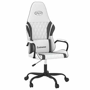 vidaXL m&auml;nguritool, must ja valge, kunstnahk