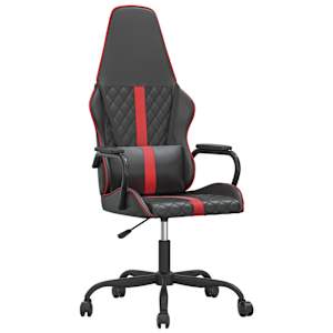 vidaXL m&auml;nguritool, must ja punane, kunstnahk