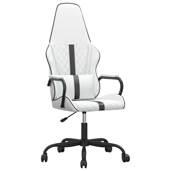 vidaXL m&auml;nguritool, must ja valge, kunstnahk