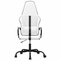 vidaXL Chaise de jeu Blanc et noir Similicuir