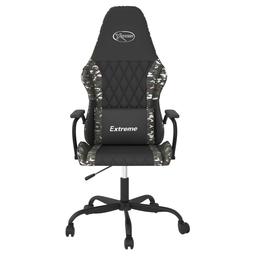 Gaming Chair Black and Camouflage Faux Leather Low Cost