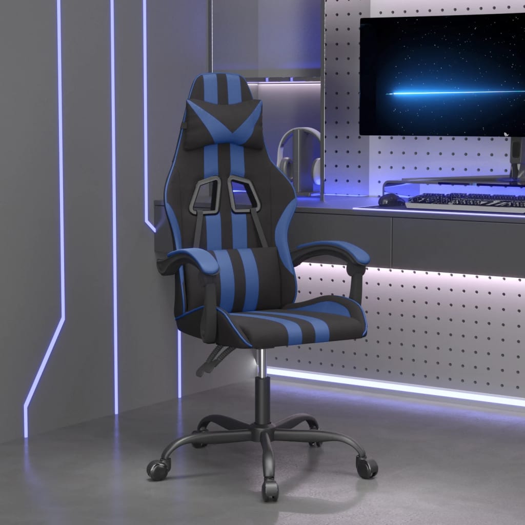 Petrashop  Herní židle černá a modrá umělá kůže