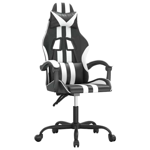 vidaXL m&auml;nguritool, must ja valge, kunstnahk