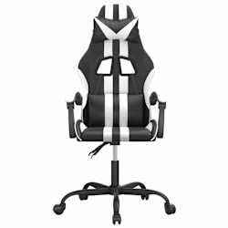 vidaXL Chaise de jeu Noir et blanc Similicuir