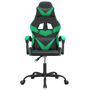 vidaXL Καρέκλα Gaming Μαύρο/πράσινο από Συνθετικό Δέρμα