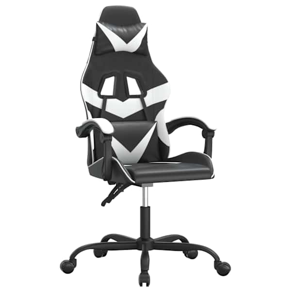 vidaXL m&auml;nguritool, must ja valge, kunstnahk