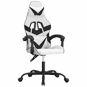 vidaXL m&auml;nguritool, must ja valge, kunstnahk