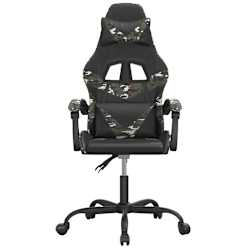 vidaXL Chaise de jeu Noir et camouflage Similicuir