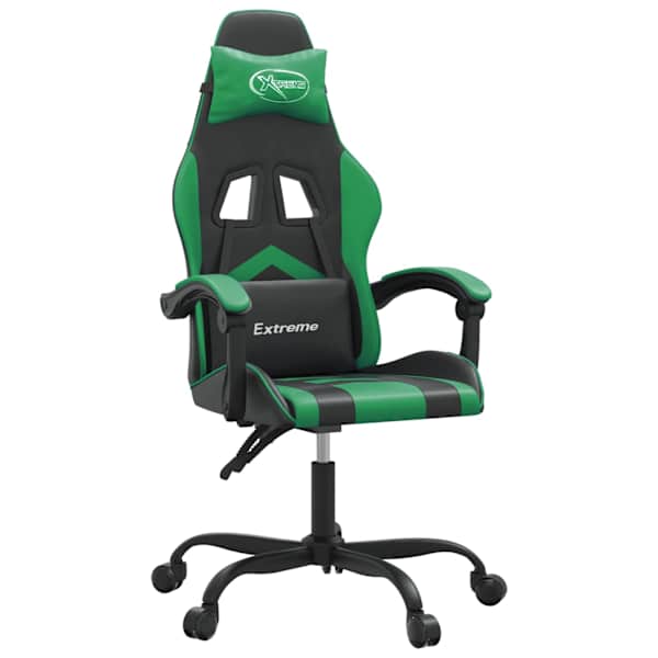 vidaXL m&auml;nguritool, must ja roheline, kunstnahk