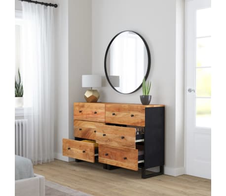 vidaXL Servante, 2 buc., 60x33x75 cm, lemn masiv de acacia