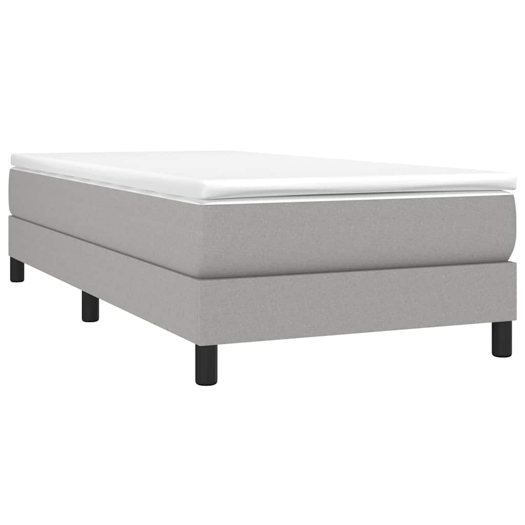 vidaXL Boxspring bed 80x200 cm stof lichtgrijs grijs, foto 2
