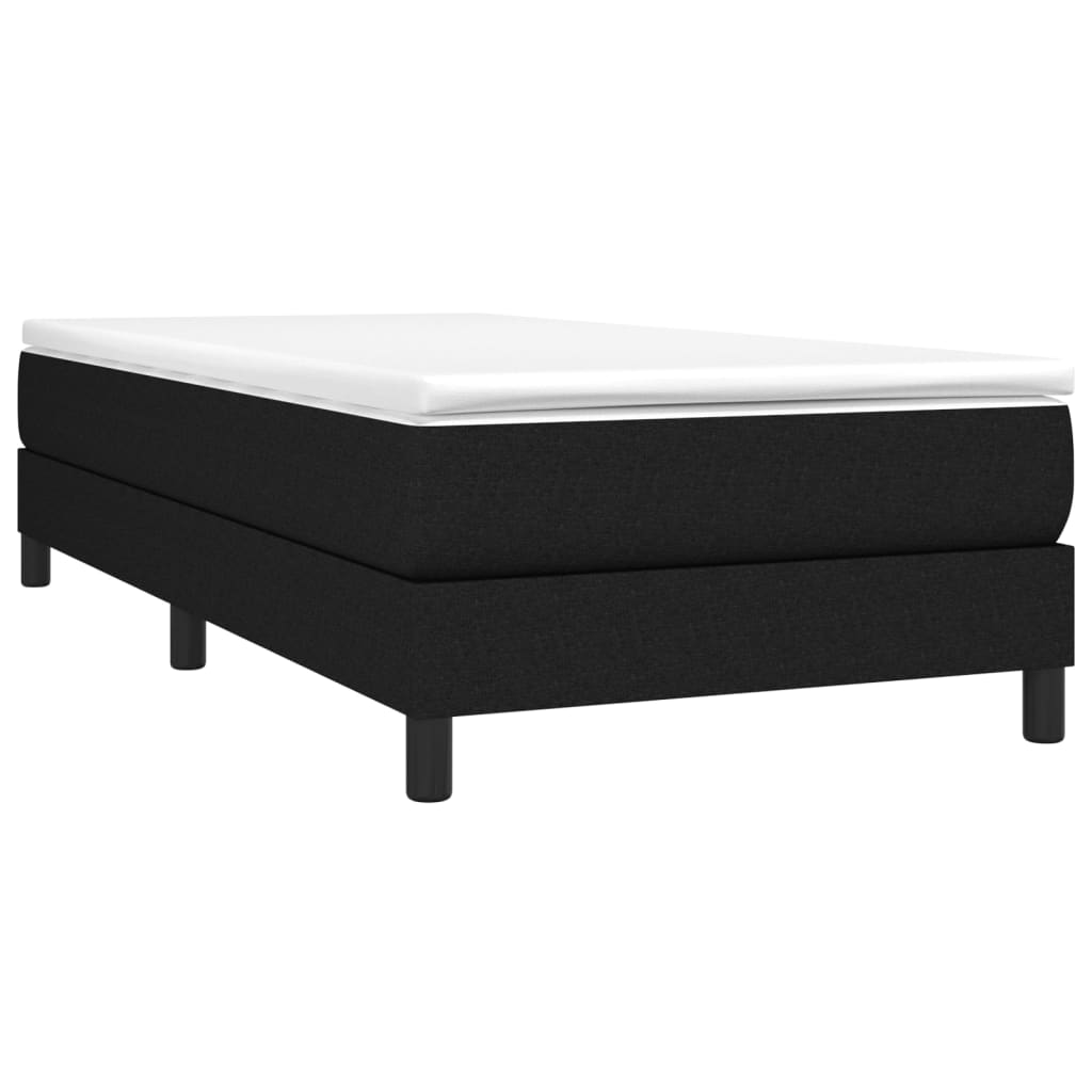 vidaXL Bedframe zonder matras 80x200 cm stof zwart afbeelding