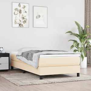 Rám postele s boxspringem krémově 80x200 cm textil - obrázek 1