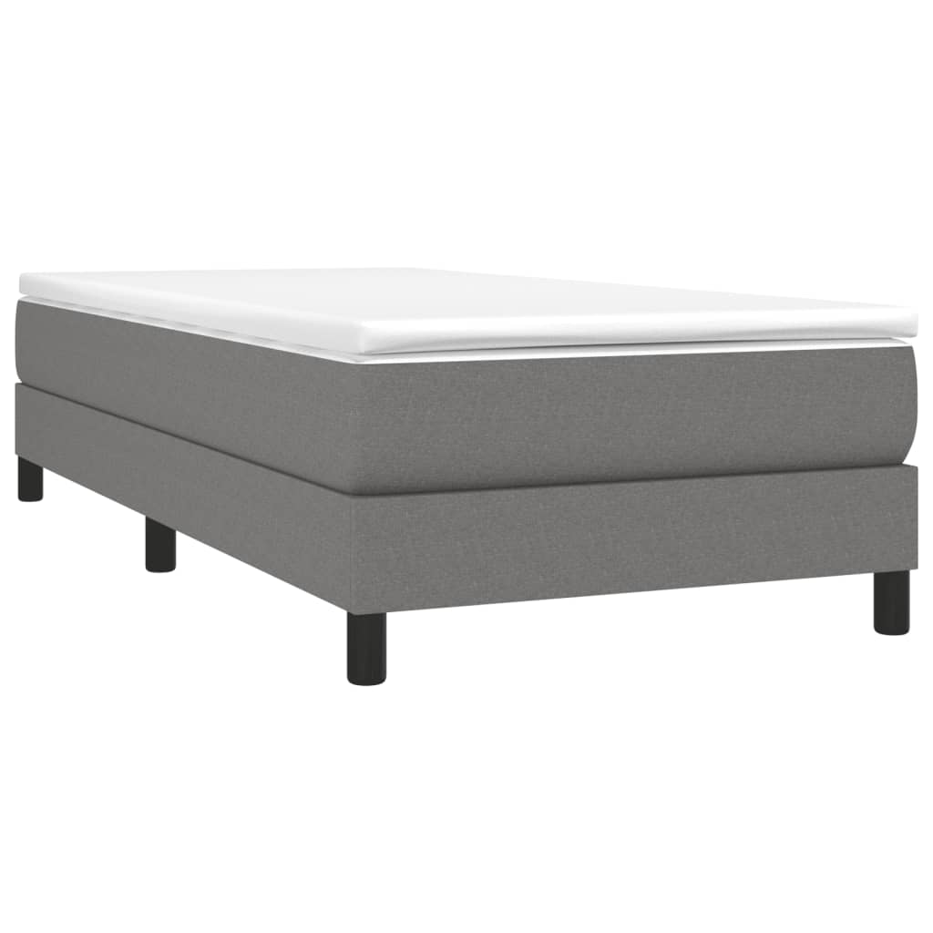 vidaXL Bedframe zonder matras 90x190 cm stof donkergrijs afbeelding