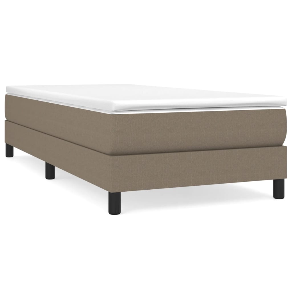 vidaXL Rám postele bez matrací taupe 90x190 cm textil