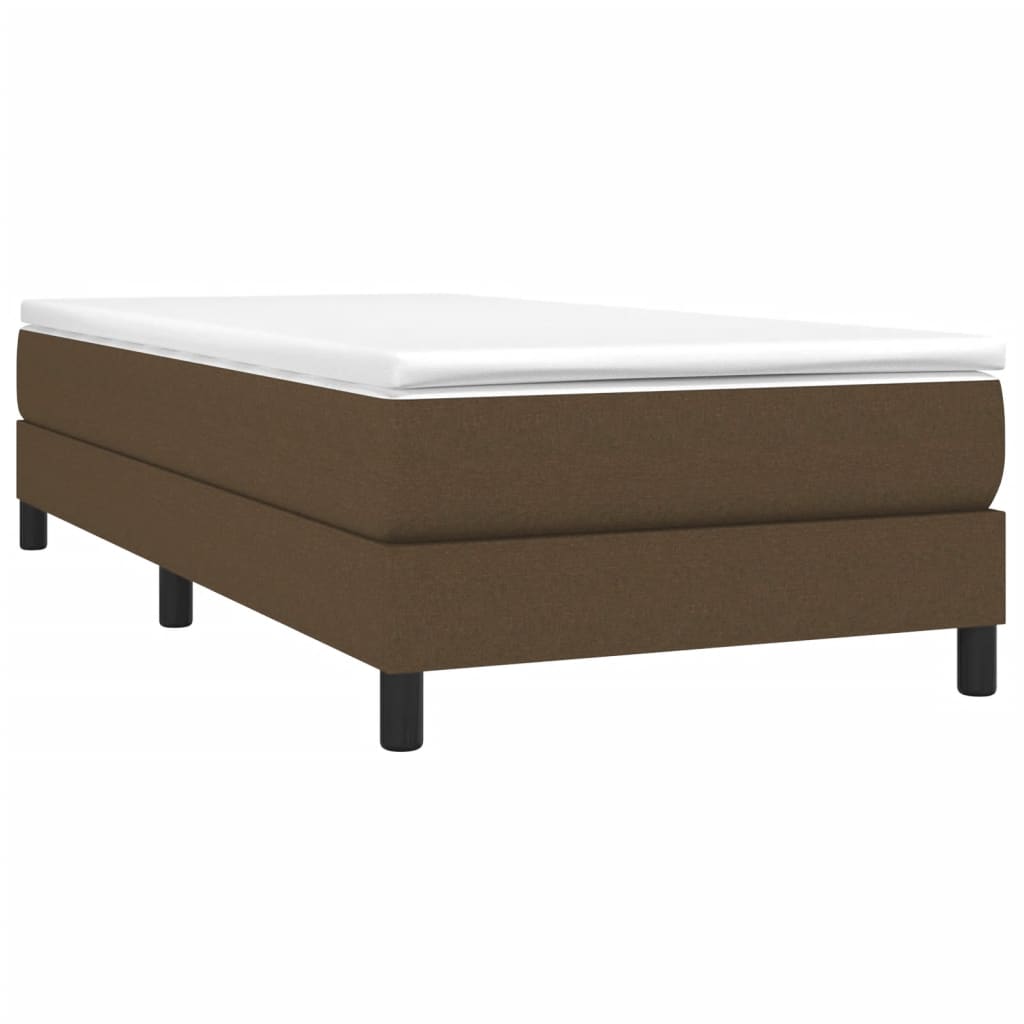 vidaXL Bedframe zonder matras 90x200 cm stof donkerbruin afbeelding
