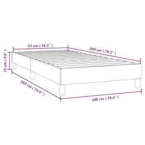 Rám postele s boxspringem tmavě hnědá 100 x 200 cm textil - obrázek 9