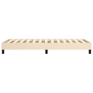 Rám postele s boxspringem krémová 100 x 200 cm textil - obrázek 6