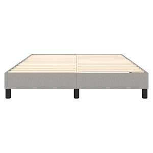 Rám postele s boxspringem světle šedý 140 x 190 cm textil - obrázek 5