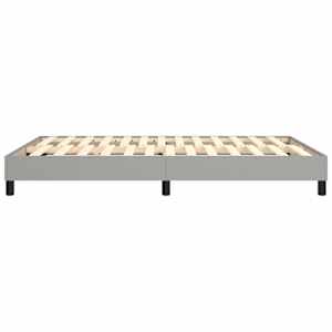 Rám postele s boxspringem světle šedý 140 x 190 cm textil - obrázek 6