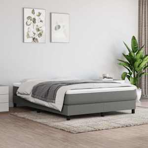 Rám postele s boxspringem tmavě šedý 140 x 190 cm textil - obrázek 1