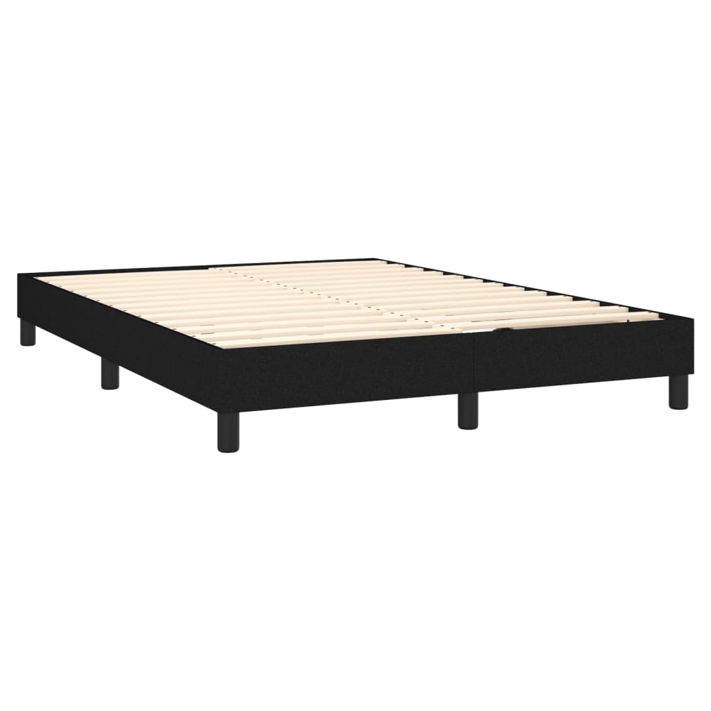 Box spring posteljni okvir črn 140x190 cm blago