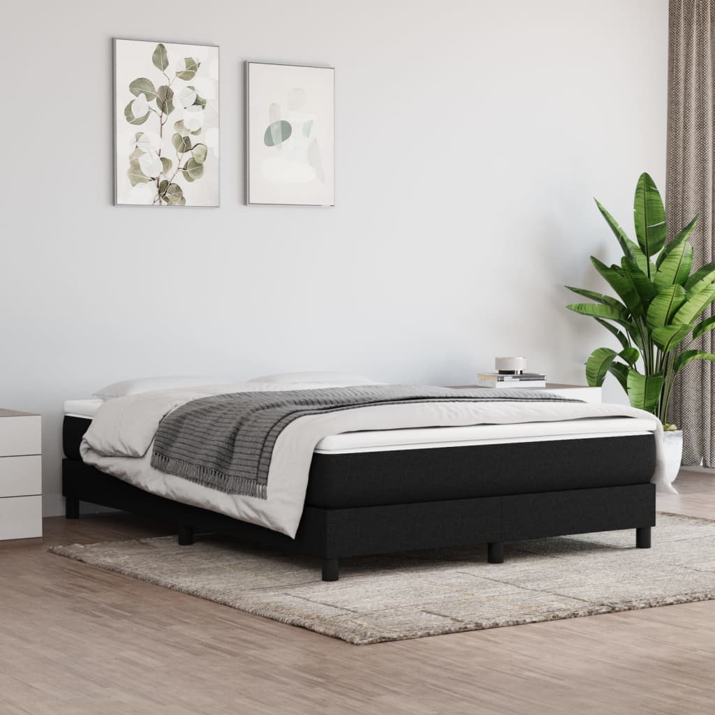 VidaXL Boxspringbettgestell Schwarz 140x190 Cm Stoff