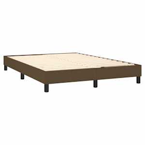 Rám postele s boxspringem tmavě hnědý 140 x 190 cm textil - obrázek 4