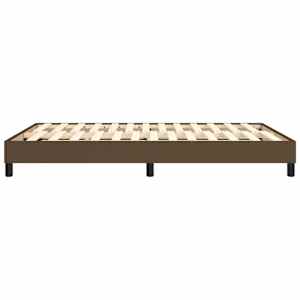 Rám postele s boxspringem tmavě hnědý 140 x 190 cm textil - obrázek 6