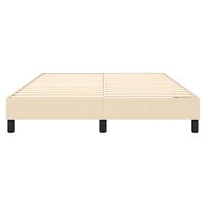Rám postele s boxspringem krémový 140 x 190 cm textil - obrázek 5