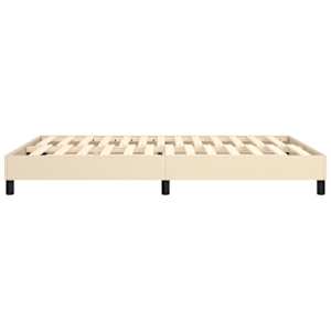 Rám postele s boxspringem krémový 140 x 190 cm textil - obrázek 6
