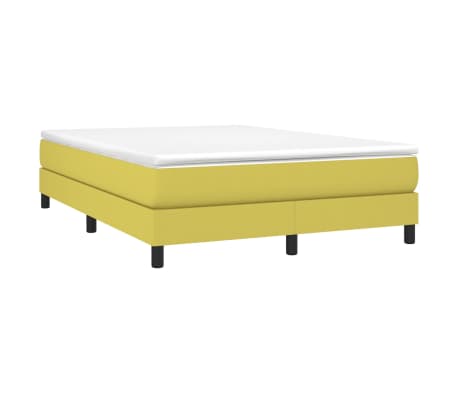 vidaXL Posteljni okvir brez vzmetnice zelen 140x190 cm blago