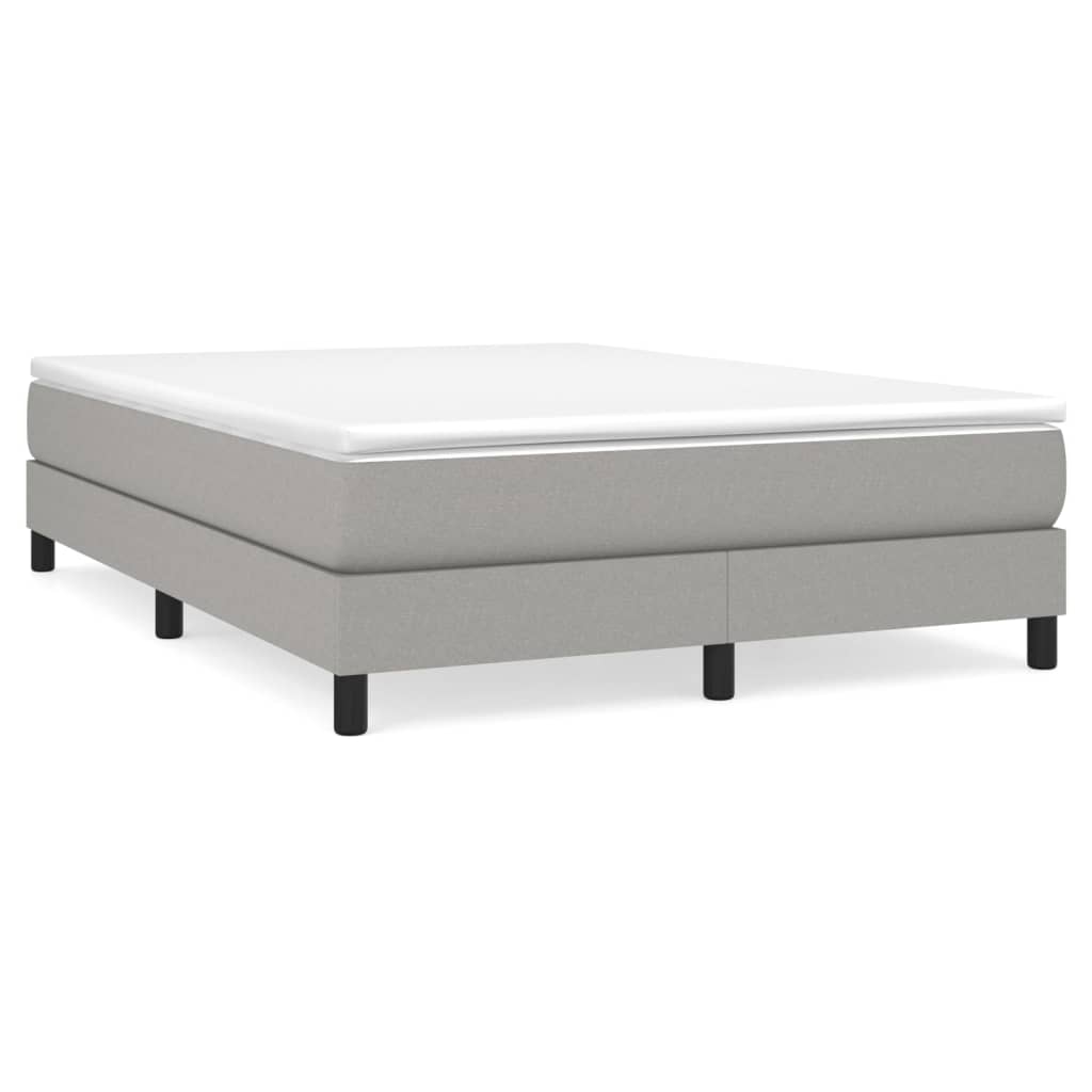 VidaXL Boxspring Bed Stof Lichtgrijs 140x200 Cm