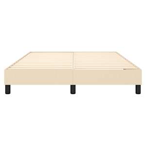Rám postele s boxspringem krémový 140 x 200 cm textil - obrázek 5