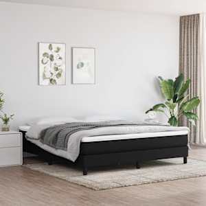 Rám postele s boxspringem černý 160 x 200 cm textil - obrázek 1