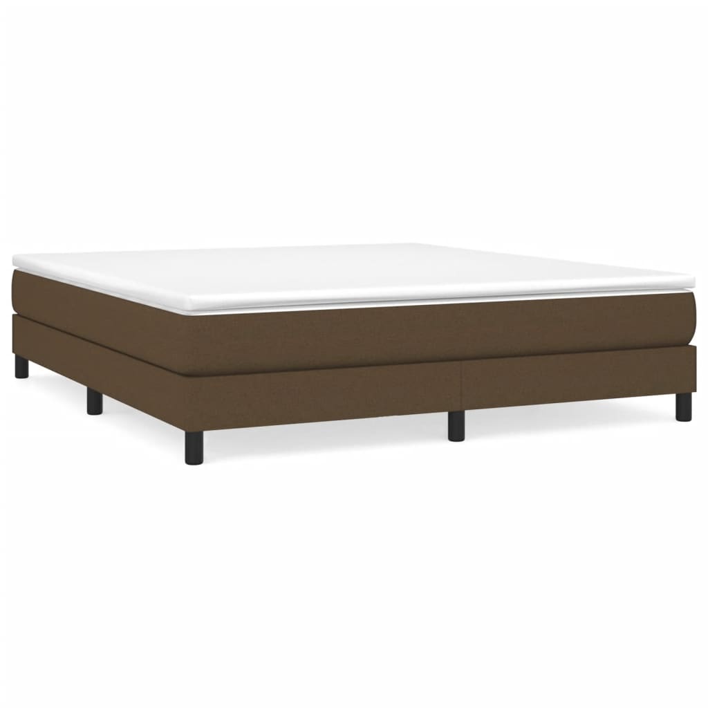 VidaXL Boxspring Bed Stof Donkerbruin 160x200 Cm