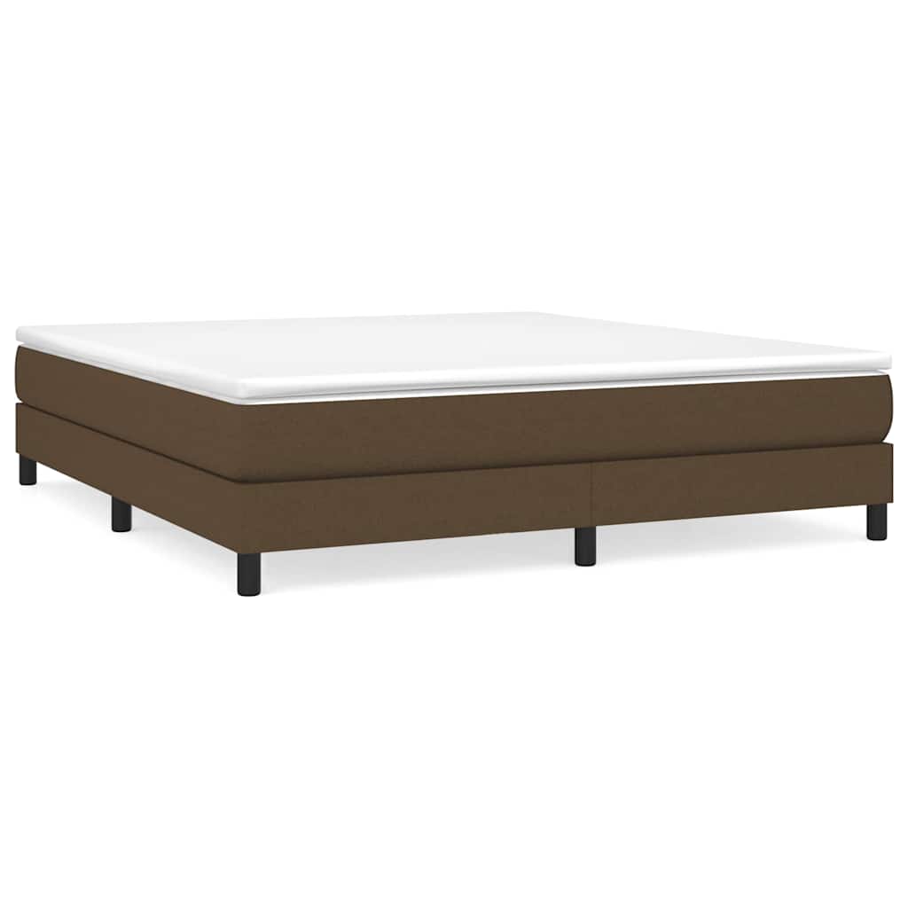 vidaXL Boxspring bed stof donkerbruin 160x200 cm bruin, foto 3