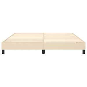 Rám postele s boxspringem krémový 160 x 200 cm textil - obrázek 5