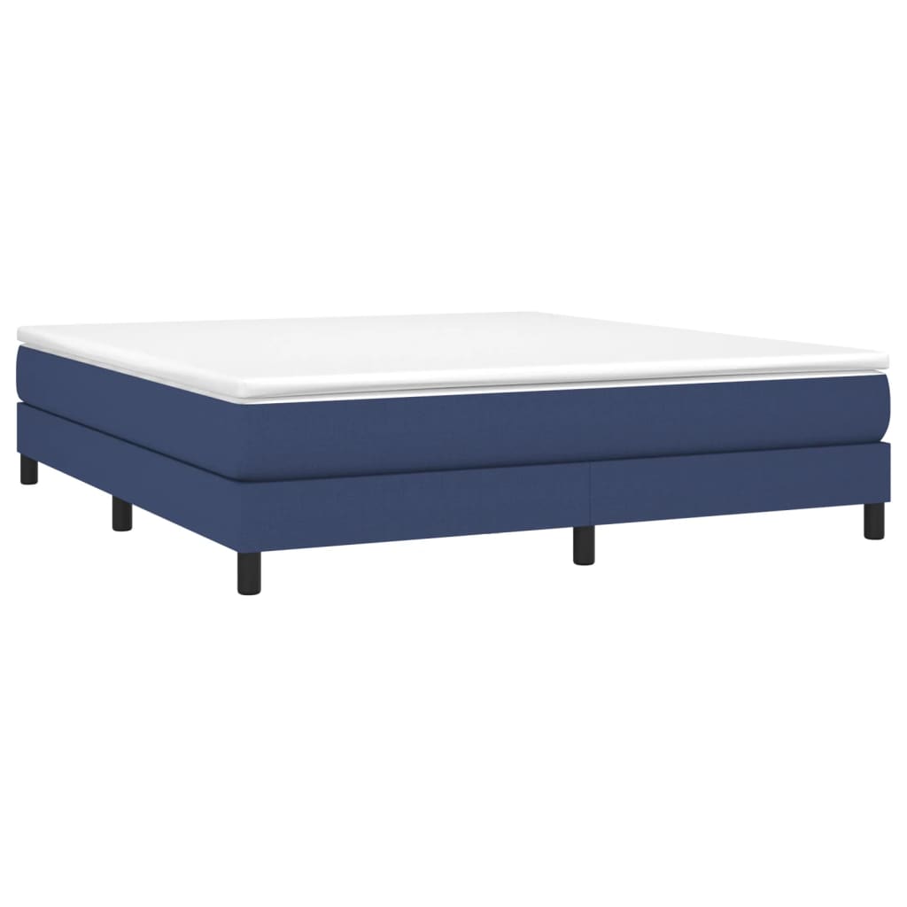 vidaXL Bedframe zonder matras stof blauw 160x200 cm afbeelding