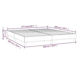 Rám postele s boxspringem tmavě šedý 180 x 200 cm textil - obrázek 9