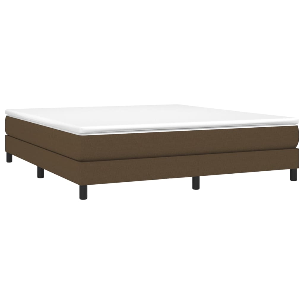 vidaXL Bedframe zonder matras stof donkerbruin 180x200 cm afbeelding